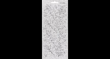Stickers Zilver - Bladeren Stickers - Creatieve Bladeren Thema Stickervellen - DIY Knutselen & Scrapbooking Decoratie - 10x23 cm