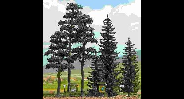 Busch - Fichten- & Kiefernwald H0 (Bu6393) - modelbouwsets, hobbybouwspeelgoed voor kinderen, modelverf en accessoires