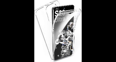 Hoesje geschikt voor Samsung Galaxy S20 Ultra - 360 Graden Case 2 in 1 Hoes Transparant + Ingebouwde Siliconen TPU Cover Screenprotector