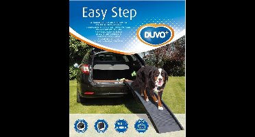 Honden loopplank voor auto Plastic Easy Step - Grijs- Tot 50kg - 43x40x26cm