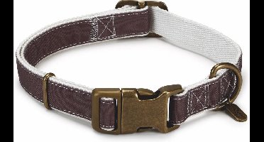 DBL - Nylon halsband Virante, bruin 48-70 x 25 cm