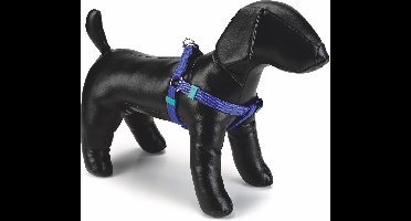 Beeztees nylon borsttuig uni blauw 60-100 cm x 25 mm