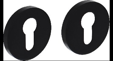 Intersteel Rozet met profielcilindergat Ø55x8 mm aluminium zwart