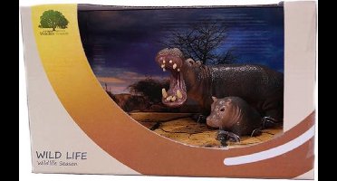PIA Soft Toys - Nijlpaard in showbox - PVC - Wildlife - 12cm