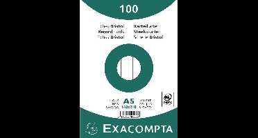 Exacompta systeemkaart gelinieerd - A5 - wit - 100 stuks.