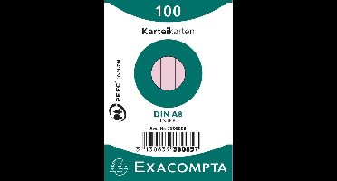 48x Pak 100 steekkaarten in folie - bristol gelijnd niet geperforeerd 55x74mm, Roze