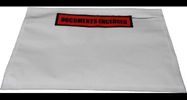 250 stuks - Paklijstenveloppen A6 - 162 x 120 mm – documents enclosed