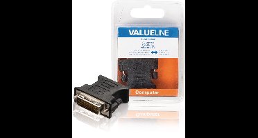 Valueline VLCB32900B Dvi-adapter Dvi-i 24 + 5-pins Mannelijk - Vga Vrouwelijk Zwart