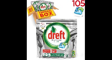 Dreft Platinum All In One - Kwartaalbox 5x21 Stuks - Wasmiddel Capsules