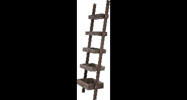SCHUINE KAST - Bruin - Muurkast - Lade - planken