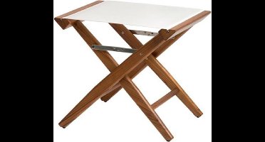 ARC Marine teakhouten Regisseurskruk wit Canvas