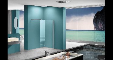 Xellanz Eco inloopdouche 110x200cm - 8mm nano helder glas - chroom