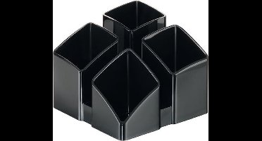 HAN pennenbak - SCALA - 4-vaks - zwart - hoogwaardig kunststof - HA-17450-13