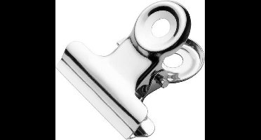 Westcott bulldog klem - 21,5x5,6mm - metaal - zilver - 10 stuks - papierklem - AC-E10900