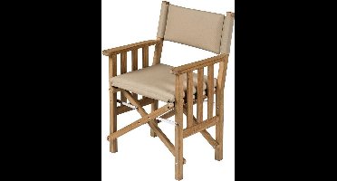 Regisseursstoel II Teak Premium met Forza Beige kussenset (Geolied)