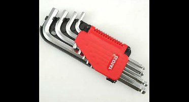 YATO Inbussleutelset met kogelkop 2-10 mm 9-delig