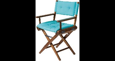 Regisseursstoel Teak DeLuxe met Smaragd kussenset (Geolied)