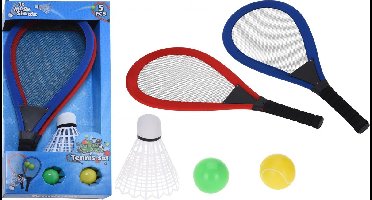 Tennisset XL met mega shuttle - 5 delig