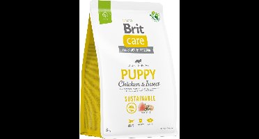 Brit Care Care Dog Sustainable Puppy Kip&Insecten - Hondenvoer - 3 kg