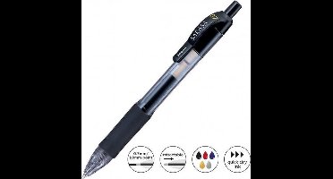 Zebra Sarasa Clip Gel Inkt Pen - Medium 0,7 mm Kleur inkt: Zwart