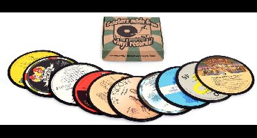 10 Onderzetters Gemaakt Van Echte Vinylplaten - Retro style