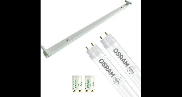 LED TL Armatuur met T8 Buis - OSRAM SubstiTUBE Value EM 830 - Igia Dybolo - 150cm Dubbel - 38.2W - Warm Wit 3000K
