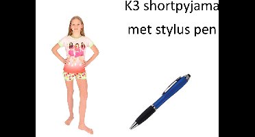 K3 Short Pyjama - Shortama - Strawberry girls. Maat 134/140 cm - 9/10 jaar met Stylus Pen.