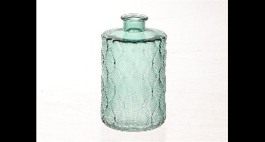 Vaas Vinty glas met reliëf Ø9xh15cm groen