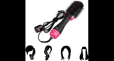 Currero Haardroger met Borstel - Krulborstel Kort Haar Zelfdraaiend - Fohnborstel Roterend - Elektrische Haarborstel - 3 in 1 Fohn - Inclusief Handschoen