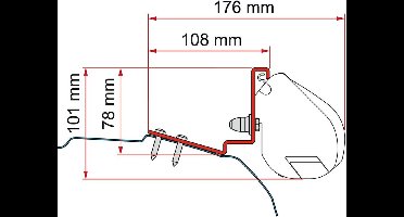 Fiamma luifel Adapter Kit Ford Custom Cap Coast/Capland/Caplife - Deep B
