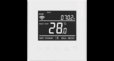 Calypso - Slimme Digitale WIFI Thermostaat - Voor Vloerverwarming of Elektrisch Infrarood Paneel - Wit