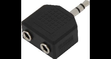 Jack verloopstekker 3.5mm - Male naar 2x female