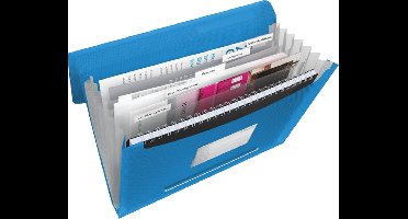 Projectmap Esselte Vivida A4 6 vakken PP blauw - 5 stuks