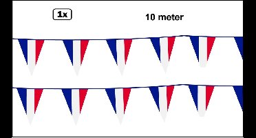 2x Vlaggenlijn Frankrijk 10 meter - Landen EK WK Frans festival thema feest fun