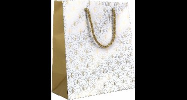 Luxe Cadeautas Met koord - 24 x 10 x 33,5 cm - Art Fan - Gold - 12 Stuks