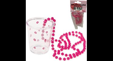 Kinky Pleasure Schotglas Halsketting met Lippen 38cm 10 Stuks