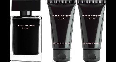 Narciso Rodriguez for Her Giftset - 50 ml eau de toilette spray + 50 ml showergel + 50 ml bodylotion - cadeauset voor dames