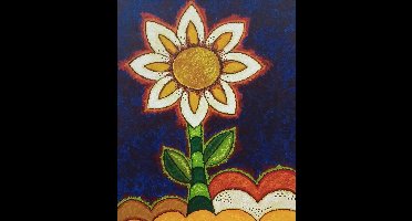 Origineel schilderij Marlies van Wezel - Zonnebloem 50 x 60 cm