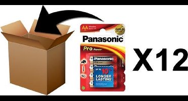PANASONIC - Piles Alcaline Pro Power AA-LR06 X 4 - Box 12 Pack