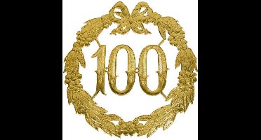 Jubileumcijfer 100 - 24cm - 100 Jaar - Goud