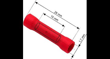 Doorverbinder Rood - Gat diameter 1.7 mm - 100 Stuks