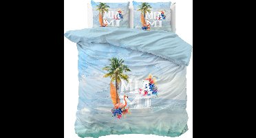 Sleeptime Katoen Miami Summer - Dekbedovertrekset - Lits-Jumeaux - 240x200/220 + 2 kussenslopen 60x70 - Blauw