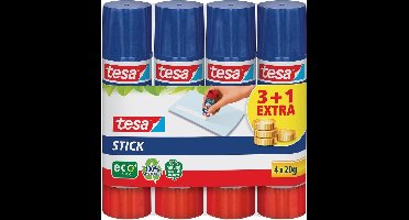 tesa® lijmstift STICK eco 20g, 3 + 1 GRATIS