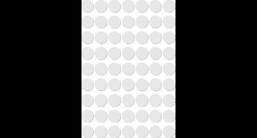 Apli ronde etiketten in etui diameter 10 mm, wit, 378 stuks, 63 per blad (2660)