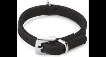 Beeztees Buffalo - Halsband Hond - Leer - Zwart - 17-21 cm