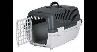 Trixie  Vervoersbox Capri 2, XS–S: 37 × 34 × 55 cm, donkergrijs/lichtgrijs