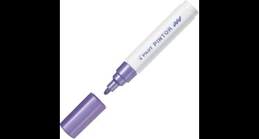 Pilot Pintor Metallic Paarse Verfstift - Medium marker met 1,4mm schrijfbreedte - Inkt op waterbasis - Dekt op elk oppervlak, zelfs de donkerste - Teken, kleur, versier, markeer, schrijf, kalligrafeer…