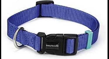 BZ nylon halsband uni blauw 48-70x25