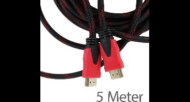 HDMI naar HDMI Kabel 5 Meter (Male -> Male) - HDMI 1.4 - Geschikt voor 4K @ 60Hz - Zwart