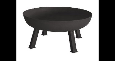 Perel Vuurschaal, met 3 stevige poten, rond, 41.5 x Ø 100 cm, gietzijzer, zwart